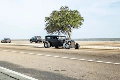 Customized 1928 Ford Model A Rat Rod Sedan 스톡 사진
