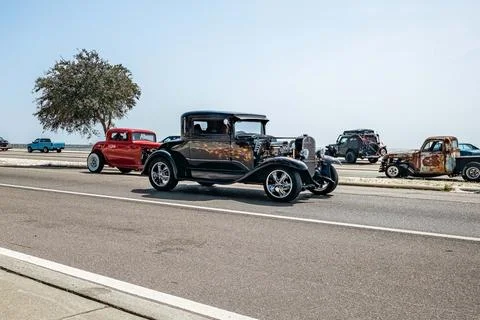 Customized 1930 Ford 3 Window Hot Rod Coupe Stock Photos