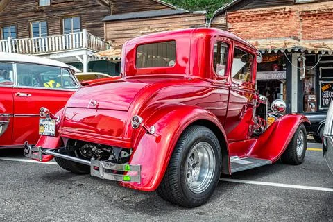 Customized 1931 Ford Model A Coupe Stock Photos