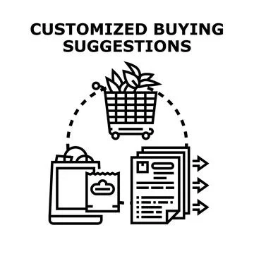 Customized buying suggestions for online customer experience 库存插图