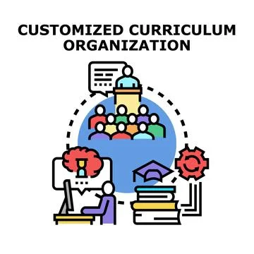 Customized curriculum organization system for personalized education Illustrazione stock