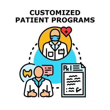 Customized patient programs for individual health management Stock Illustration