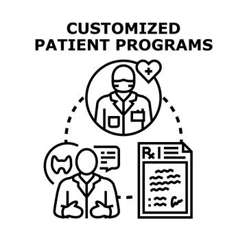 Customized patient programs for individual health management Stock Illustration