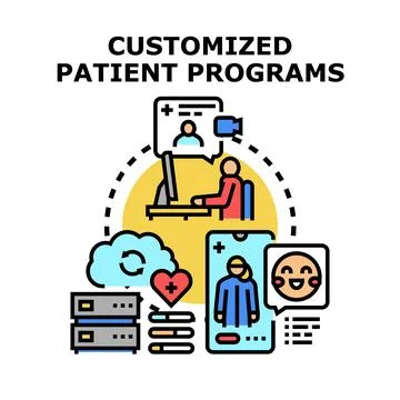 Customized patient programs for personalized medical care Stock-Illustration