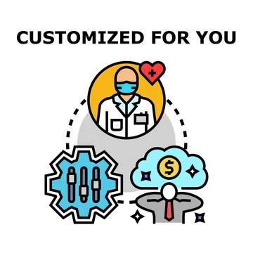 Customized services for individual needs and solutions Stock Illustration