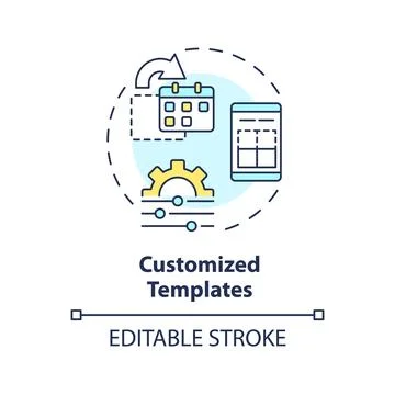Customized templates concept icon Stock-Illustration