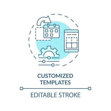 Customized templates turquoise concept icon Stock-Illustration