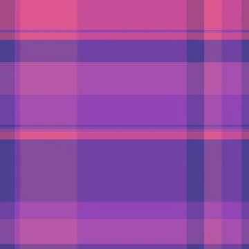 Customized textile vector check, fuzzy plaid texture fabric. Lila tartan ba.. Stock Illustration