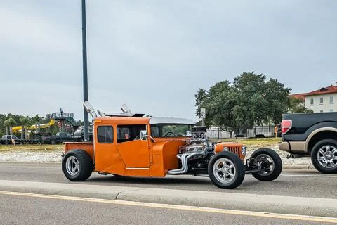 Customized Willys  Jeep Hot Rod Pickup Stock Photos