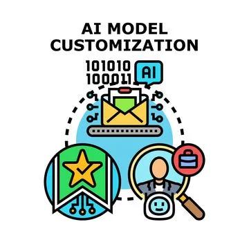 Customizing ai model technology for a personalized experience イラスト素材