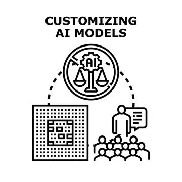Customizing ai models with human feedback and debiasing Stock Illustration