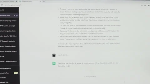 Customizing the appearance and functionality of an AI chatbot, powered by GPT Stock Footage 234874737