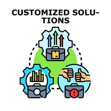 Customizing business strategy for optimal solution processes 스톡 일러스트