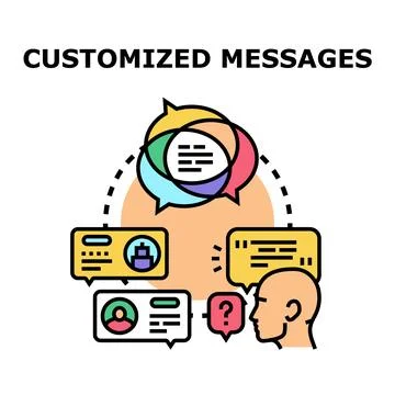 Customizing communication messages for audience personalization concept Stock Illustration