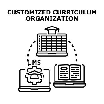 Customizing curriculum organization with online educational tools Stock Illustration