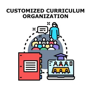 Customizing curriculum organization for personalized learning and development イラスト素材