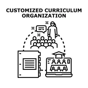 Customizing curriculum organization for personalized learning and development イラスト素材