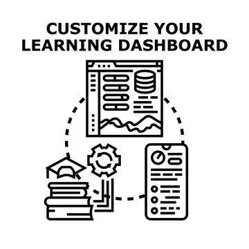Customizing learning dashboard for personalized education experience Stock Illustration