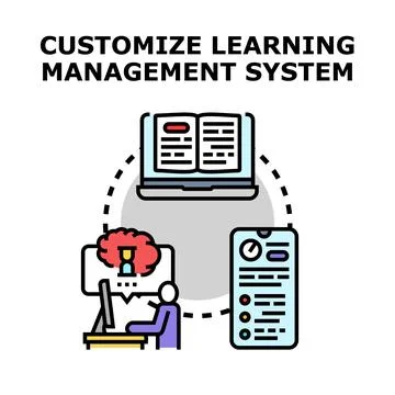 Customizing learning management system for education technology 스톡 일러스트