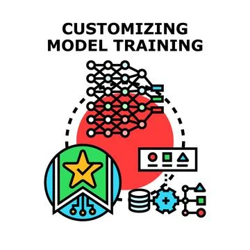 Customizing model training for artificial intelligence development Stock Illustration