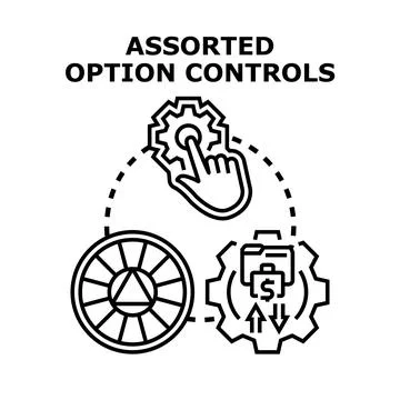 Customizing options and settings for management solutions Stock Illustration