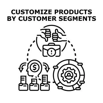 Customizing products based on customer segmentation and market feedback Stock Illustration