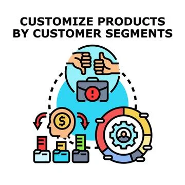 Customizing products based on customer segmentation and market feedback Stock Illustration