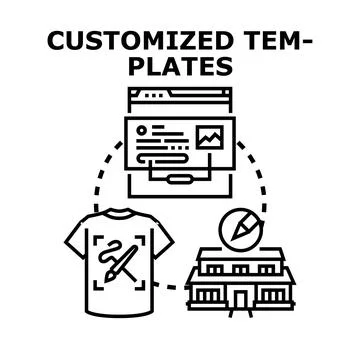 Customizing templates for diverse digital and physical design needs Stock Illustration