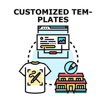 Customizing templates for diverse digital and physical design needs Stock Illustration