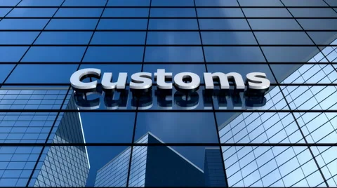 Customs building, blue sky clouds timelapse. Vidéo 61164625