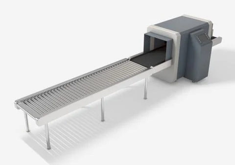 Customs Cargo X-Ray Scanner Stock Illustration