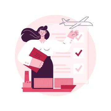 Customs clearance abstract concept vector illustration. Stock Illustration