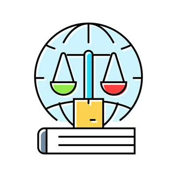 Customs compliance logistic manager color icon vector illustration Stock Illustration