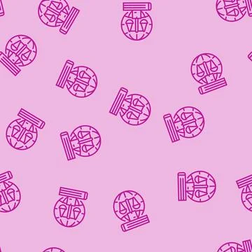 Customs compliance logistic manager line seamless pattern Stock Illustration