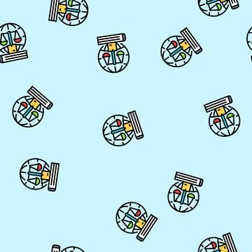 Customs compliance logistic manager vector seamless pattern Stock Illustration