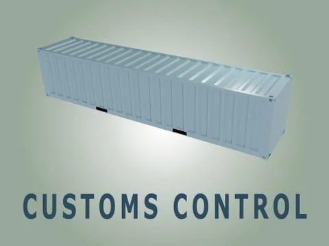 CUSTOMS CONTROL concept Stock Illustration