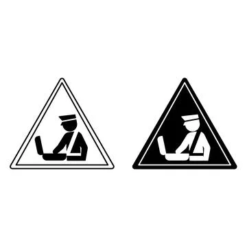 Customs Control Signs. Black and White Vector Illustrations. Customs Office.. Stock Illustration