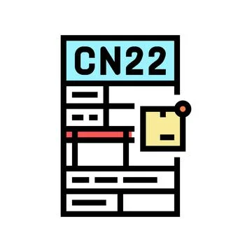 Customs declaration color icon vector illustration 스톡 일러스트