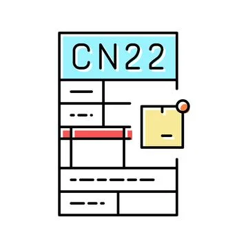 Customs declaration color icon vector illustration Stock Illustration