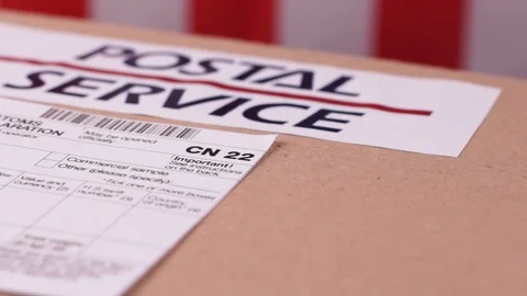 Customs declaration concept Stock Footage 121842932