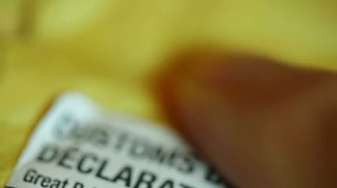 Customs declaration Stock Footage 32678672