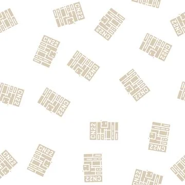 Customs declaration glyph seamless pattern Stock Illustration