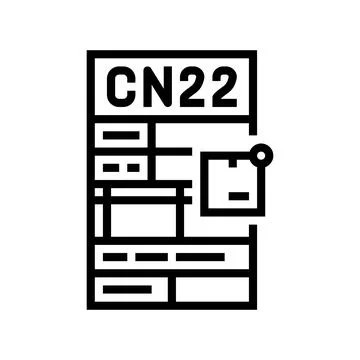 Customs declaration line icon vector illustration Stock Illustration