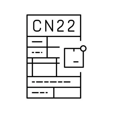 Customs declaration line icon vector illustration Stock Illustration