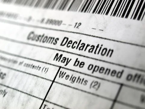 Customs declaration Stock Photos
