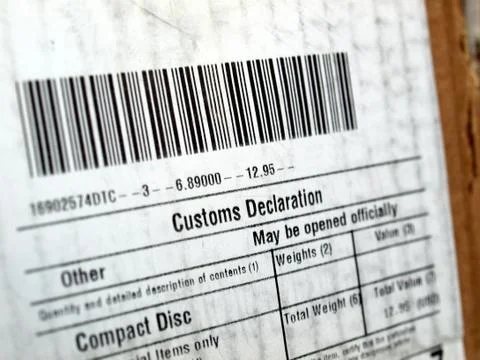 Customs declaration Stock Photos