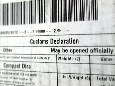 Customs declaration Stock Photos
