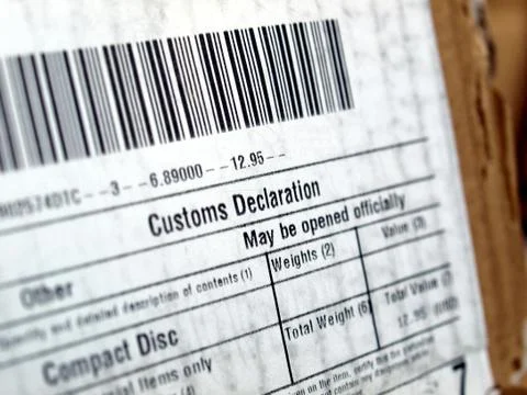 Customs declaration Stock Photos