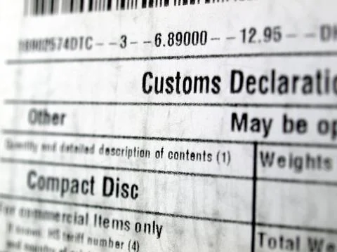 Customs declaration Stock Photos