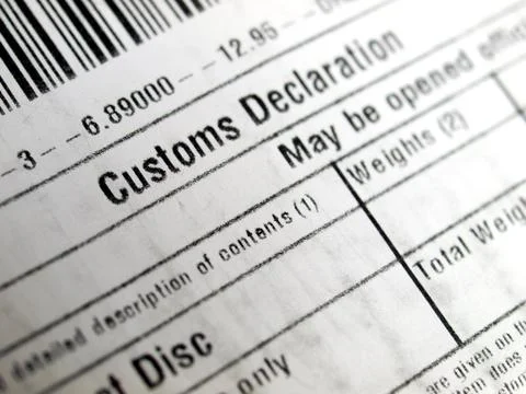 Customs declaration Stock Photos